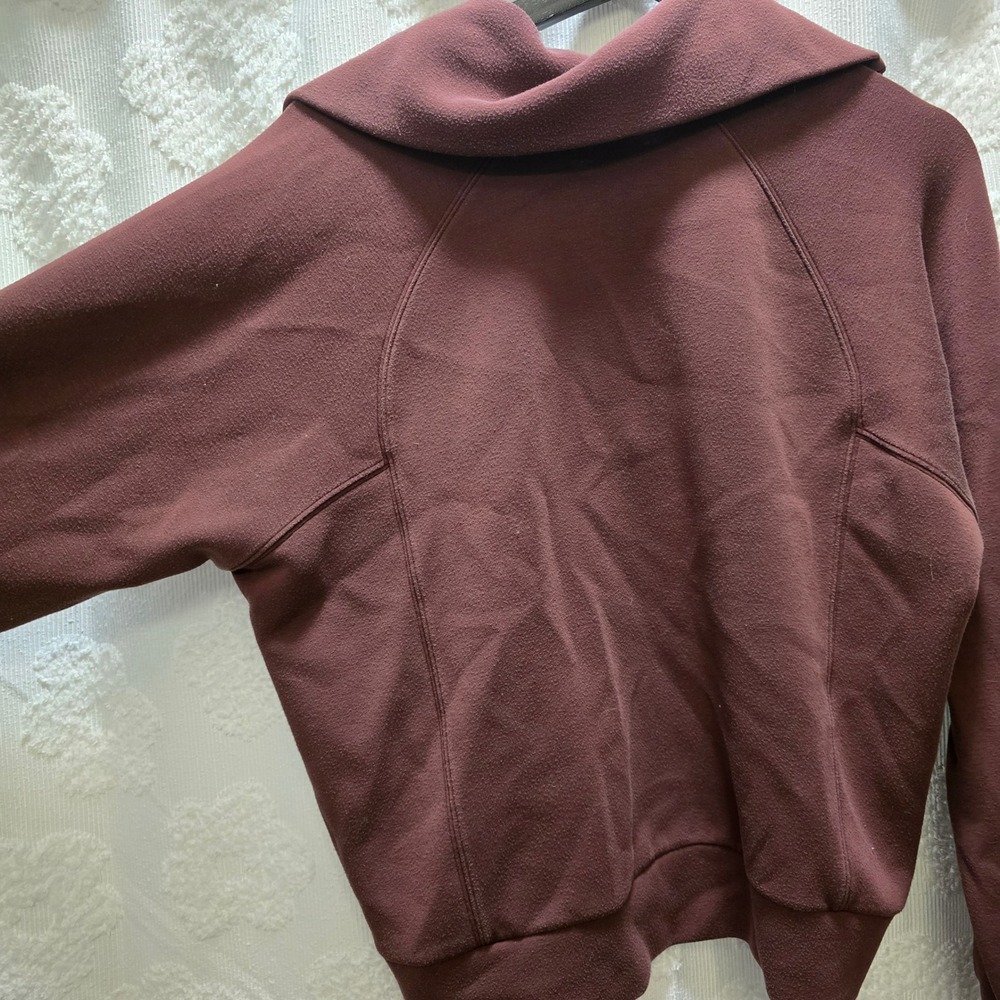 Spanx Airessentials Half Zip Pullover Burgundy Ma… - image 7